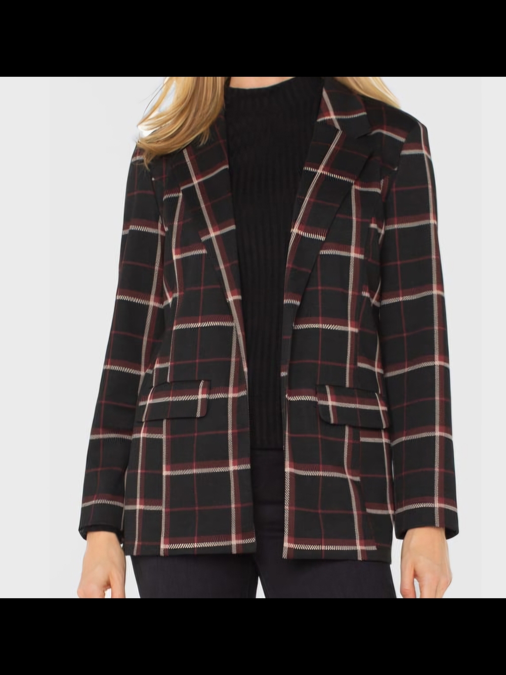 Liverpool Plaid Blazer Jacket